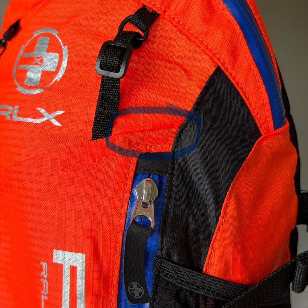 Outdoor RLX Ralph Lauren Mini Sling Bag Backpack Neon Orange Hiking Gym Travel - Picture 16 of 16